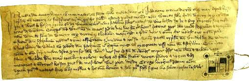 1370, Parchemin
Jusqu'à tout récemment, était considéré comme la plus ancienne mention de la famille.