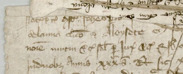 Entre 1342 et 1344
Actuellement, le plus ancien document sur notre famille
(compter la 5ème ligne, depuis le bas)